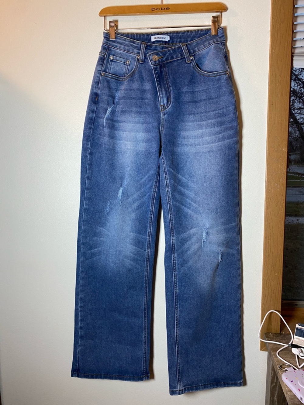 Genleck Women’s Wide Leg Jeans - Blue